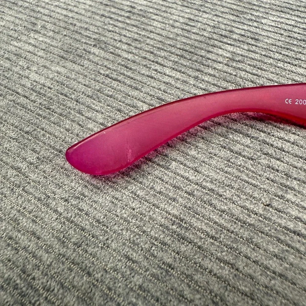 Zoo York Sunglasses Pink Translucent Frames Blue Mirrored Lens 20050-822650 Y2k